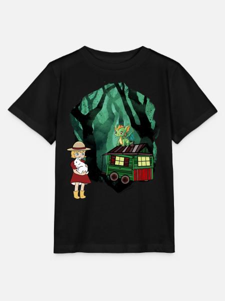 Märchen Märchenfigur Drache Wald Abenteuer - Stanley/Stella Kinder T-Shirt MINI CREATOR - Schwarz