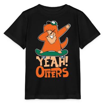 Otter Yeah! Otters - T-shirt bio MINI CREATOR Stanley/Stella Enfant - noir - Devant - Mikhail (115cm)