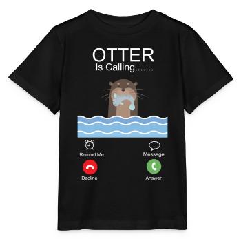 Otter Phone Display Otter Is - Stanley/Stella Kinder T-Shirt MINI CREATOR  - Schwarz - Vorne - Mikhail (115cm)