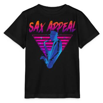 Saxophone Retro Vintage Sax Appeal - Stanley/Stella MINI CREATOR Kids’ T-Shirt - black - Front - Mikhail (115cm)