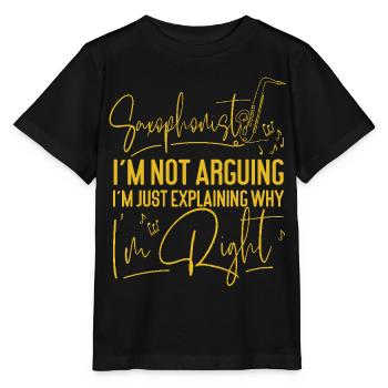 Saxophoniste Saxophoniste Je ne suis pas - T-shirt bio MINI CREATOR Stanley/Stella Enfant - noir - Devant - Mikhail (115cm)