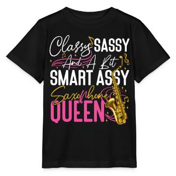 Saxophone Classy Sassy And A Bit - Stanley/Stella MINI CREATOR Kids’ T-Shirt - black - Front - Mikhail (115cm)