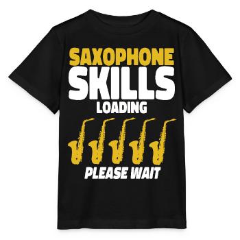Saxophone Saxophone Skills Loading - Stanley/Stella Kinder T-Shirt MINI CREATOR  - Schwarz - Vorne - Mikhail (115cm)