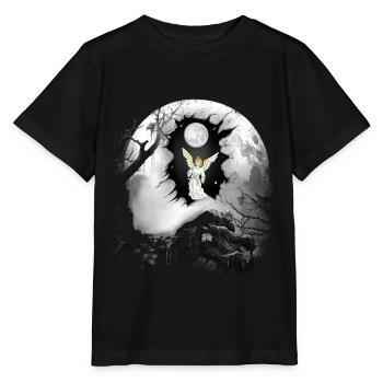 Ange Spirituel Gardien Ange Nature Céleste - T-shirt bio MINI CREATOR Stanley/Stella Enfant - noir - Devant - Mikhail (115cm)