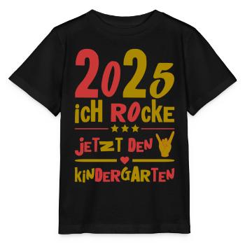 Kindergarten 2025 Kids Gift Kita 2025 Decoration - Stanley/Stella MINI CREATOR Kids’ T-Shirt - black - Front - Mikhail (115cm)