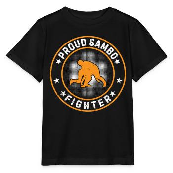 Proud Sambo fighter - Sambo Martial Arts Combat - Stanley/Stella MINI CREATOR Kids’ T-Shirt - black - Front - Mikhail (115cm)