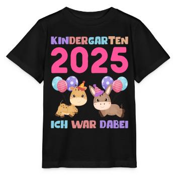 Kindergarten 2025 Kinder Geschenk Kita 2025 Deko - Stanley/Stella Kinder T-Shirt MINI CREATOR  - Schwarz - Vorne - Mikhail (115cm)