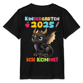 Kindergarten 2025 Kids Gift Kita 2025 Decoration - Stanley/Stella MINI CREATOR Kids’ T-Shirt - black - Front - Mikhail (115cm)