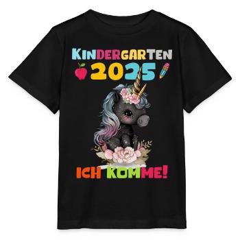 Kindergarten 2025 Girl Gift Kita 2025 Decoration - Stanley/Stella MINI CREATOR Kids’ T-Shirt - black - Front - Mikhail (115cm)