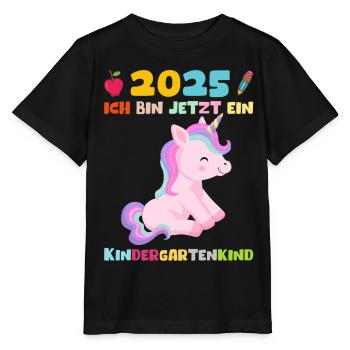 Kindergarten 2025 Girl Gift Kita 2025 Decoration - Stanley/Stella MINI CREATOR Kids’ T-Shirt - black - Front - Mikhail (115cm)