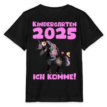 Kindergarten 2025 Girl Gift Kita 2025 Decoration - Stanley/Stella MINI CREATOR Kids’ T-Shirt - black - Front - Mikhail (115cm)