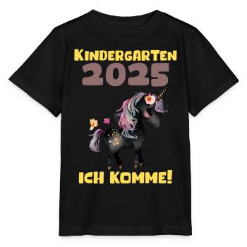 Kindergarten 2025 Girl Gift Kita 2025 Decoration - Stanley/Stella MINI CREATOR Kids’ T-Shirt - black - Front - Mikhail (115cm)