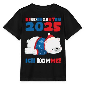 Kindergarten 2025 Children Gift Kita 2025 Decoration - Stanley/Stella MINI CREATOR Kids’ T-Shirt - black - Front - Mikhail (115cm)