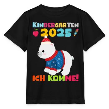 Kindergarten 2025 Kinder Geschenk Kita 2025 Deko - Stanley/Stella Kinder T-Shirt MINI CREATOR  - Schwarz - Vorne - Mikhail (115cm)