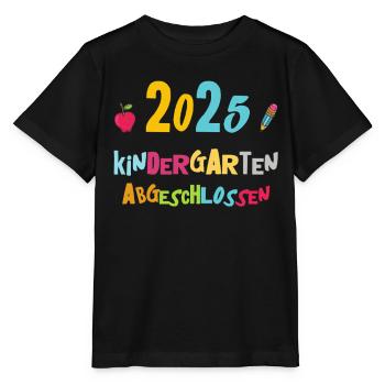 Farewell Kindergarten 2025 Gift Girl Boys - Stanley/Stella MINI CREATOR Kids’ T-Shirt - black - Front - Mikhail (115cm)
