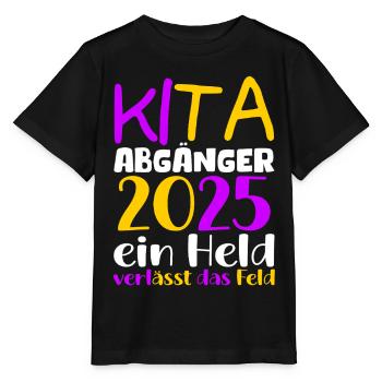 Farewell Kindergarten 2025 Gift Girl Boys - Stanley/Stella MINI CREATOR Kids’ T-Shirt - black - Front - Mikhail (115cm)