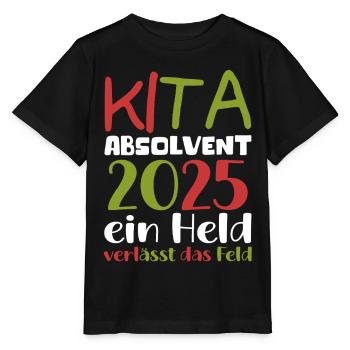 Farewell Kindergarten 2025 Gift Girls Boys - Stanley/Stella MINI CREATOR Kids’ T-Shirt - black - Front - Mikhail (115cm)