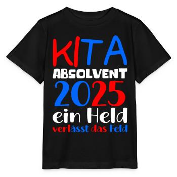 Farewell Kindergarten 2025 Gift Girl Boys - Stanley/Stella MINI CREATOR Kids’ T-Shirt - black - Front - Mikhail (115cm)