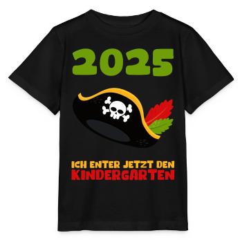 Kindergarten 2025 Children Gift Kita 2025 Decoration - Stanley/Stella MINI CREATOR Kids’ T-Shirt - black - Front - Mikhail (115cm)