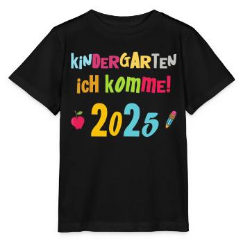 Kindergarten 2025 Kids Gift Kita 2025 Decoration - Stanley/Stella MINI CREATOR Kids’ T-Shirt - black - Front - Mikhail (115cm)