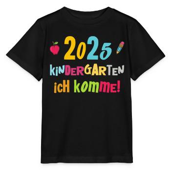 Kindergarten 2025 Children Gift Kita 2025 Decoration - Stanley/Stella MINI CREATOR Kids’ T-Shirt - black - Front - Mikhail (115cm)