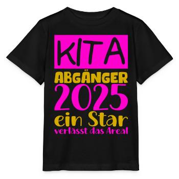 Farewell Kindergarten 2025 Gift Girls Boys - Stanley/Stella MINI CREATOR Kids’ T-Shirt - black - Front - Mikhail (115cm)