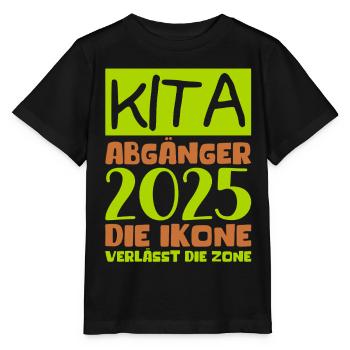Farewell Kindergarten 2025 Gift Girls Boys - Stanley/Stella MINI CREATOR Kids’ T-Shirt - black - Front - Mikhail (115cm)