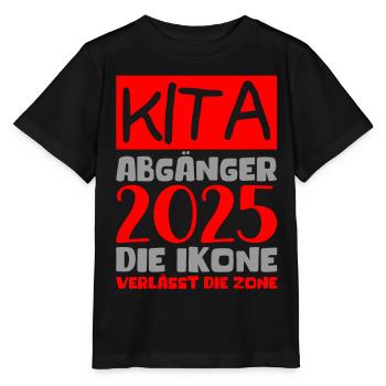 Abschied Kindergarten 2025 Geschenk Mädchen Jungen - Stanley/Stella Kinder T-Shirt MINI CREATOR  - Schwarz - Vorne - Mikhail (115cm)