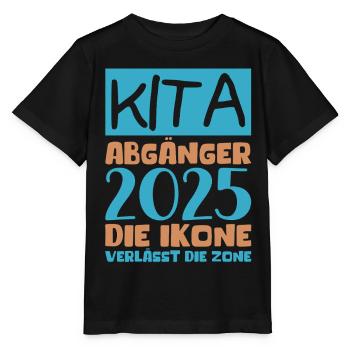 Farewell Kindergarten 2025 Gift Girl Boys - Stanley/Stella MINI CREATOR Kids’ T-Shirt - black - Front - Mikhail (115cm)