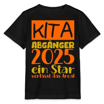 Farewell Kindergarten 2025 Gift Girl Boys - Stanley/Stella MINI CREATOR Kids’ T-Shirt - black - Front - Mikhail (115cm)