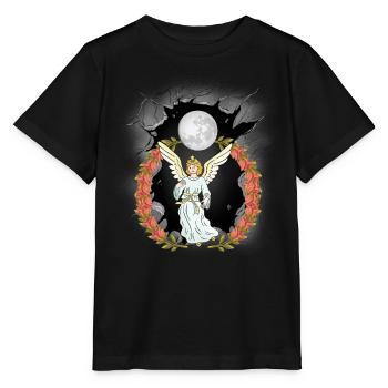 Ange Céleste Spirituel Ange Protecteur Ange Gardien - T-shirt bio MINI CREATOR Stanley/Stella Enfant - noir - Devant - Mikhail (115cm)