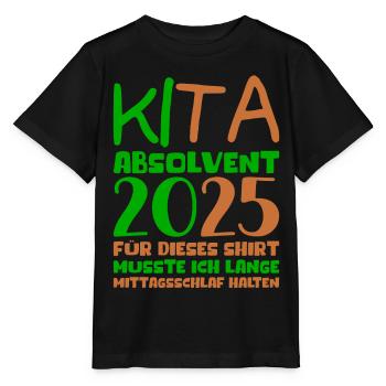 Farewell Kindergarten 2025 Gift Girl Boys - Stanley/Stella MINI CREATOR Kids’ T-Shirt - black - Front - Mikhail (115cm)