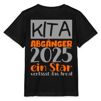 Farewell Kindergarten 2025 Gift Girl Boys - Stanley/Stella MINI CREATOR Kids’ T-Shirt - black - Front - Mikhail (115cm)