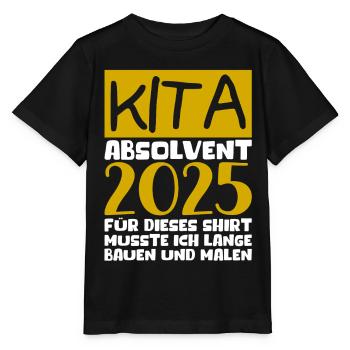 Farewell Kindergarten 2025 Gift Girl Boys - Stanley/Stella MINI CREATOR Kids’ T-Shirt - black - Front - Mikhail (115cm)