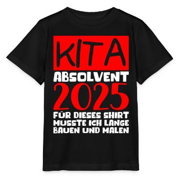 Farewell Kindergarten 2025 Gift Girl Boys - Stanley/Stella MINI CREATOR Kids’ T-Shirt - black - Front - Mikhail (115cm)