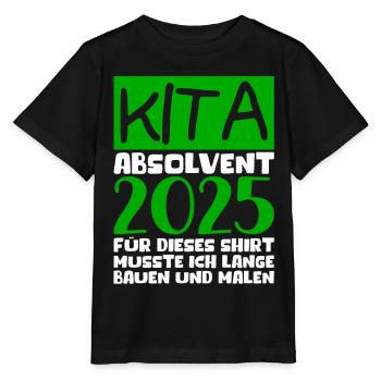 Farewell Kindergarten 2025 Gift Girl Boys - Stanley/Stella MINI CREATOR Kids’ T-Shirt - black - Front - Mikhail (115cm)