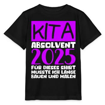 Adieu Maternelle 2025 Cadeau Fille Garçons - T-shirt bio MINI CREATOR Stanley/Stella Enfant - noir - Devant - Mikhail (115cm)