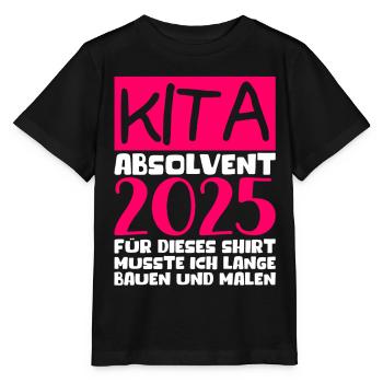 Farewell Kindergarten 2025 Gift Girl Boys - Stanley/Stella MINI CREATOR Kids’ T-Shirt - black - Front - Mikhail (115cm)