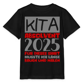 Farewell Kindergarten 2025 Gift Girl Boys - Stanley/Stella MINI CREATOR Kids’ T-Shirt - black - Front - Mikhail (115cm)