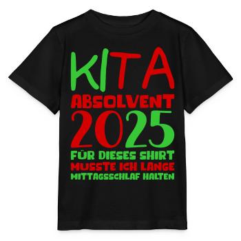 Farewell Kindergarten 2025 Gift Girl Boys - Stanley/Stella MINI CREATOR Kids’ T-Shirt - black - Front - Mikhail (115cm)