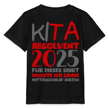 Farewell Kindergarten 2025 Gift Girl Boys - Stanley/Stella MINI CREATOR Kids’ T-Shirt - black - Front - Mikhail (115cm)