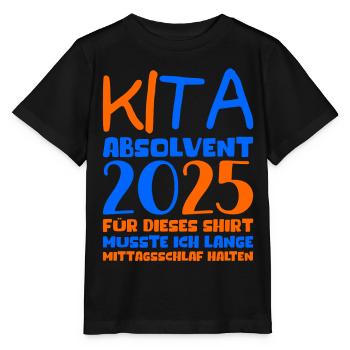 Farewell Kindergarten 2025 Gift Girl Boys - Stanley/Stella MINI CREATOR Kids’ T-Shirt - black - Front - Mikhail (115cm)