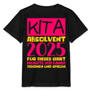 Farewell Kindergarten 2025 Gift Girl Boys - Stanley/Stella MINI CREATOR Kids’ T-Shirt - black - Front - Mikhail (115cm)