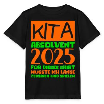 Farewell Kindergarten 2025 Gift Girl Boys - Stanley/Stella MINI CREATOR Kids’ T-Shirt - black - Front - Mikhail (115cm)