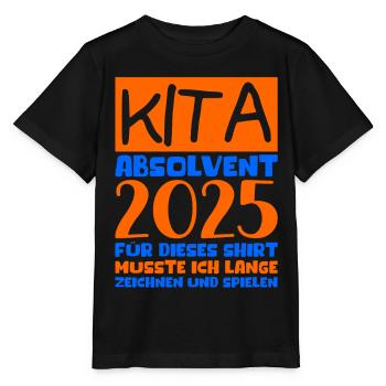 Farewell Kindergarten 2025 Gift Girl Boys - Stanley/Stella MINI CREATOR Kids’ T-Shirt - black - Front - Mikhail (115cm)
