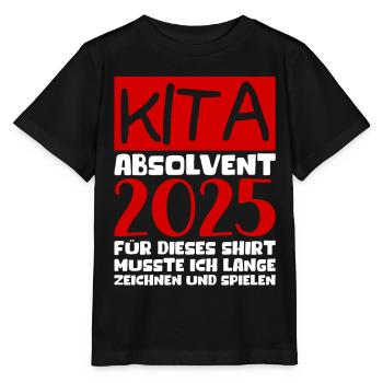 Farewell Kindergarten 2025 Gift Girl Boys - Stanley/Stella MINI CREATOR Kids’ T-Shirt - black - Front - Mikhail (115cm)