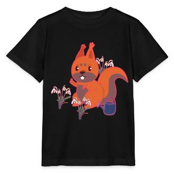 Printemps Écureuil Perce-Neige Enfants - T-shirt bio MINI CREATOR Stanley/Stella Enfant - noir - Devant - Mikhail (115cm)