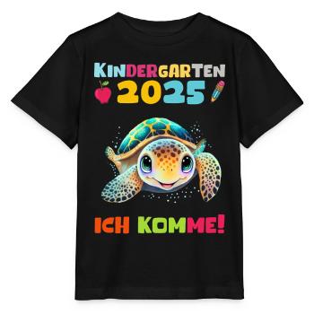 Kindergarten 2025 Kinder Geschenk Kita 2025 Deko - Stanley/Stella Kinder T-Shirt MINI CREATOR  - Schwarz - Vorne - Mikhail (115cm)