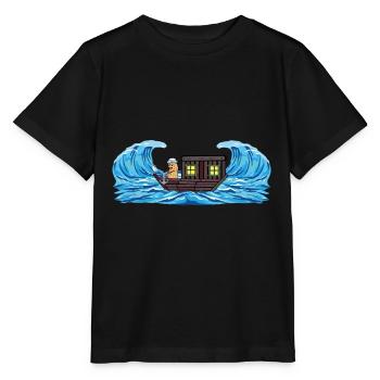 Voyage d’aventure Bateau de cacahuètes Excursion Voyageur - T-shirt bio MINI CREATOR Stanley/Stella Enfant - noir - Devant - Mikhail (115cm)