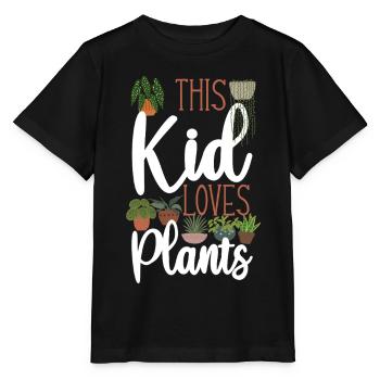 Plant Lover Gardening Kid This Kid - Stanley/Stella MINI CREATOR Kids’ T-Shirt - black - Front - Mikhail (115cm)